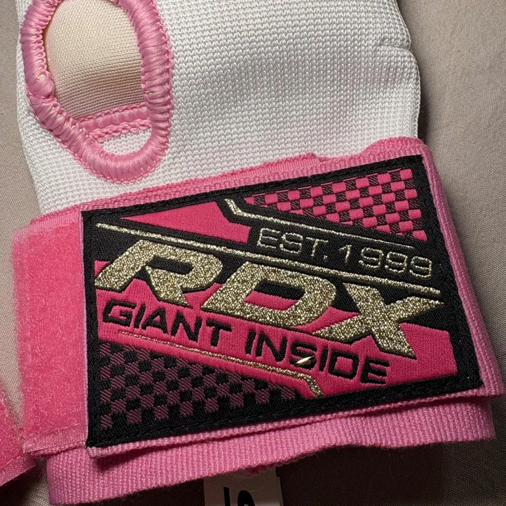 RDX Inner Boxing Gloves‎ Padded Hand Wraps MMA Muay Thai Pink White Small